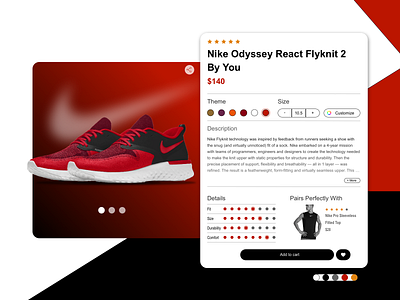 Product Card UI card interface nike product product card sketch store ui ui design user user interface vector web design