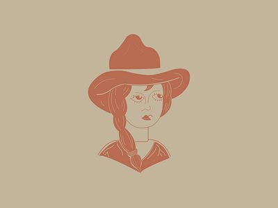 Even Cowgirls Get the Blues adobe cowgirl design digital drawing illustration illustrator simple southern southern art two color vector western