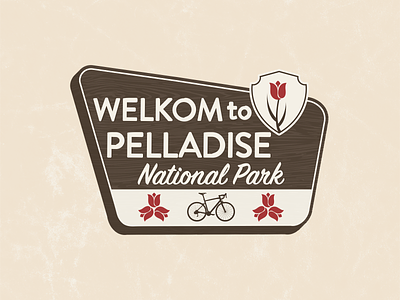 Pelladise National Park Sign adobe bicycle cycling cyclist icon illustration illustrator national park natural nature park sign sign