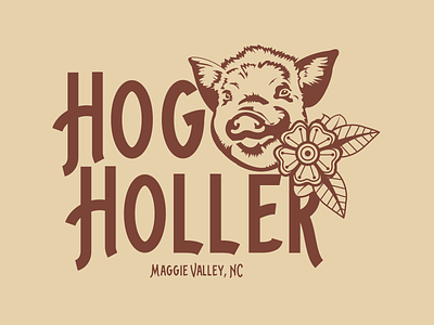 Hog Holler adobe branding design digital drawing illustration illustrator logo pig procreate tattoo traditional vector