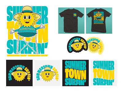 Summertown Surfin' adobe branding design digital drawing illustration illustrator logo vector