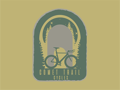 Comet Trail Cycles Logo branding design icon illustration logo vector