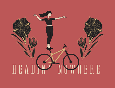 Headin' Nowhere Tshirt Design design digital drawing illustration illustrator