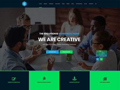 Evolution Wordpress Theme Header