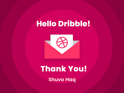 Welcome To Dribble! cards color driible happy poster thanks theme welcome