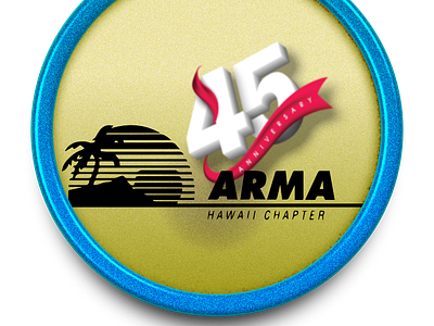 Arma Hawaii Chapter 45 anniversary logo logo