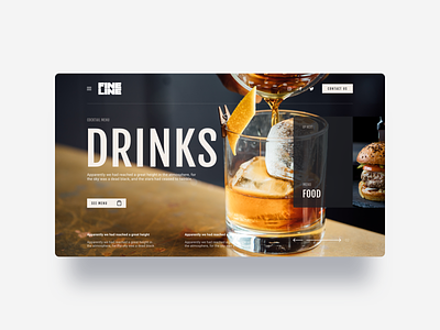 Bar and Restaurant Website 🍸 bar design drink food interface restaurant site ui ux web