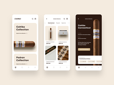 Cigino Cigar App Design