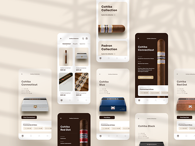 Cigino Cigar App Design app cigar design interface logo mobile ui ux
