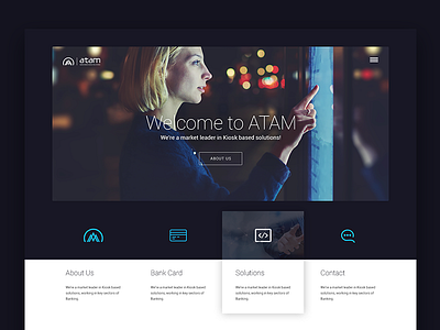 Atam's Website hover interface landing page over portfolio reboot site ui ux web website