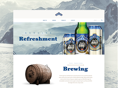 3 Horses Beer website 3 horses beer green interface portfolio site ui ux web website