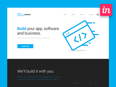 Xworks Website brand branding interface invision landing page logo portfolio site ui ux web website