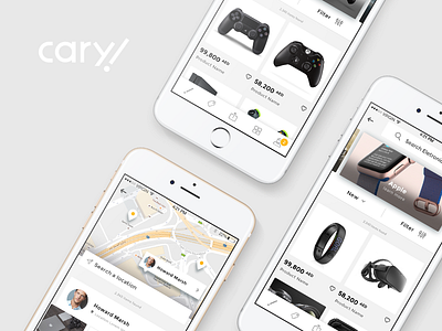 Cary! app car design ecommerce interface mobile site store ui ux web