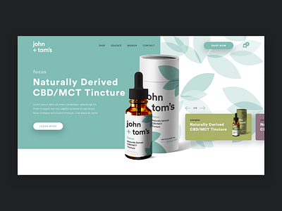 John + Tom's website visual concept design green interface marijuana site ui ux web