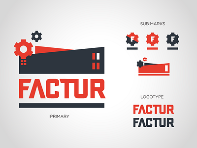 Factur Branding branding design flat graphic design logo logotype submarks typography vector