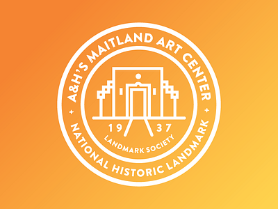 National Historic Landmark (Exploration) brand branding design flat icon icons line logo orange type