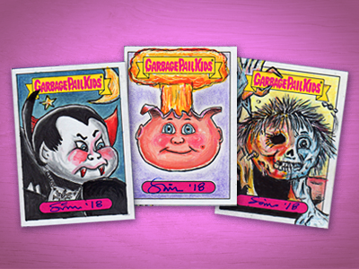 Garbage Pail Kids / 2018 Series One: We Hate the 80's 80s cards drawing dribbble illustration illustrator ink marker paint painting pencil retro