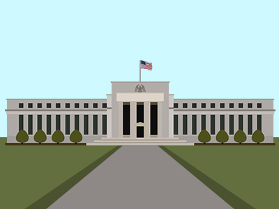 Federal Reserve Infographic Element bank building federal reserve finance flat government government building illustrated interest rate secure vector