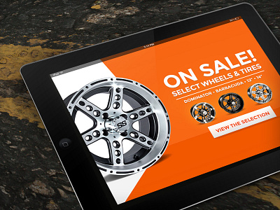 Promotional Asset - Wheel & Tire Sale asphalt automotive button call to action conversion ecommerce promotion sale tires transport website wheels