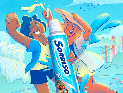 Illustration for Sorriso's summer campaign advertising illustration digital illustration flat illustration illustration