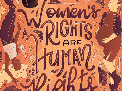 Women's Rights are Human Rights Project digital illustration feminism flat illustration human rights illustration woman women