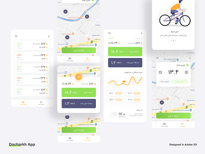 Docharkh Android App android app app design app ui app ui design application application design bicycle bike health app ui
