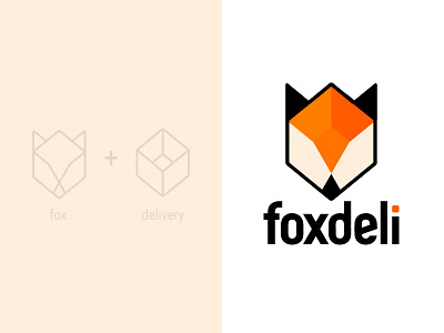 Foxdeli delivery fox foxdeli illustrator logo logotype pack package