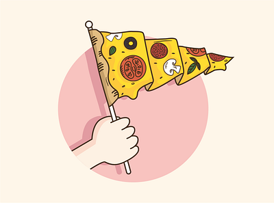 Pizza Fan digital illustration digitalart illustration illustrator pizza vector vectorart