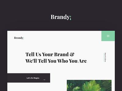 Brandy¡ Agency Landing Page agnecy brand branding home page landing page marketing studio website
