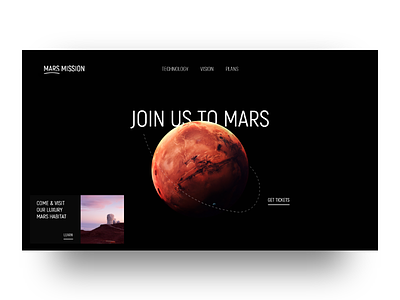 Mars Mission 2019 ido laish landing page mars mars mission redesign space website