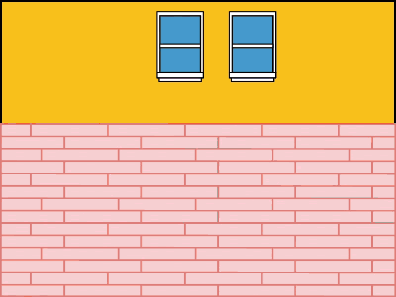 house looping animation short animation design flat house illustration memphis style vector