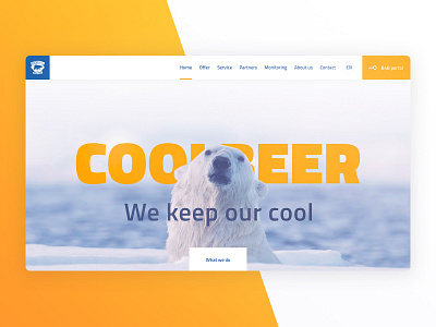 Cooling Equipment Service website concept