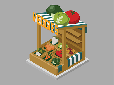 Veggie Stand design food stand illustration illustrator sketch vector vegetables veggie