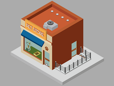 Pet Shop design flat illustration illustrator isometric isometric art isometric illustration pet shop vector