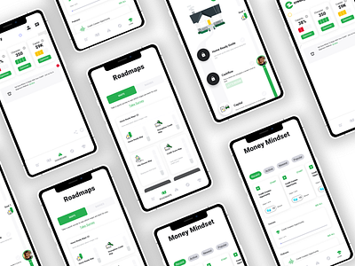 Credzy adobe xd android app branding credit credzy finance goals green guide home ios map mobile money score theme ui ux white