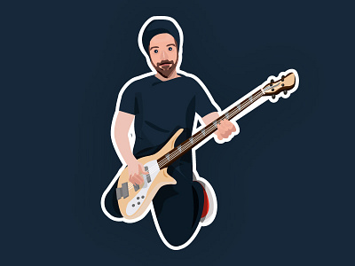 All about that bass 2d bass design illustration man music rockstar vector