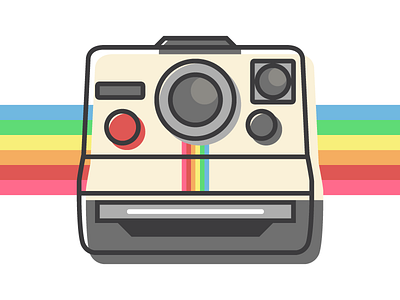 Polaroid free icon free freebie gadget icon icons line icons lineart logo retro svg vector