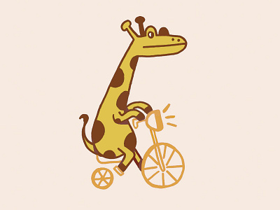 cycling giraffe animal animals bycicle cartoon character design children illustration giraffe illustration jirafa jungle vector animals vintage