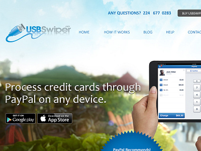 UsbSwiper Landing Page Design