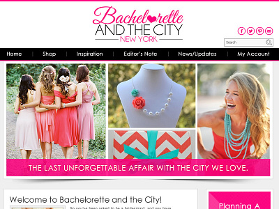 Bachelorette Homepage Design bachelorette ecommerce photoshop web design