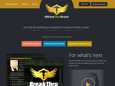 Homepage Design of Break Thru Brokin black company photoshop responsive design web design