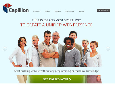 Homepage Design 2 of Capillion Company capillion company company website photoshop responsive design web design webpage