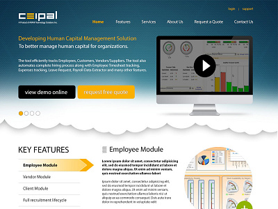 Ceipel Homepage business company photoshop responsive design web design