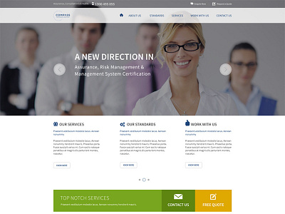 Compass Homepage business company compass photoshop responsive design web design