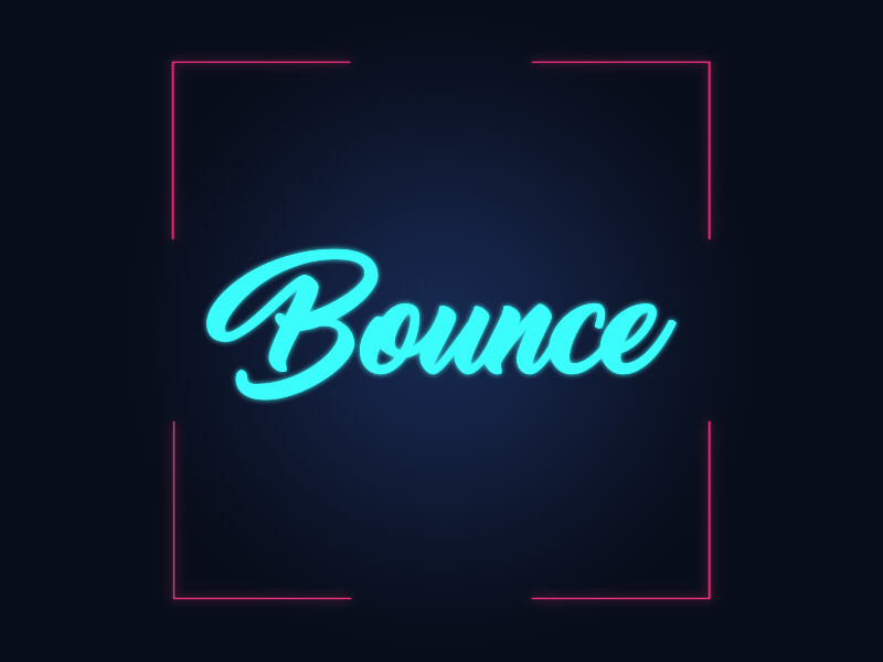 Bounce! after effect ball motion graphic neon square