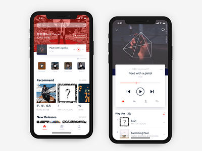 quick concept of YT Music redesign music redeisgn youtube yt music