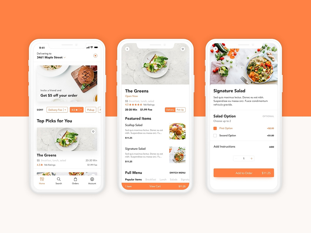 Food Delivery by You Zhang on Dribbble