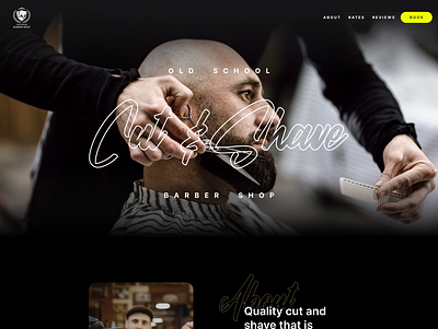 Barber shop layout concept design graphic design typography ui ux website