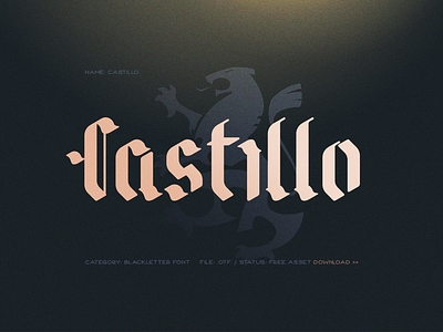 Castillo blackletter font font design type design typeface typography