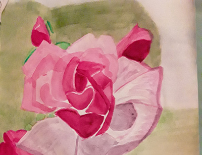 Extravagant Rose - Home goods design art design painting watercolor